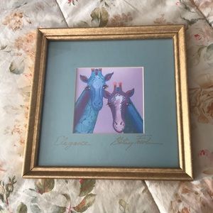 9x9in Giraffe Print signed